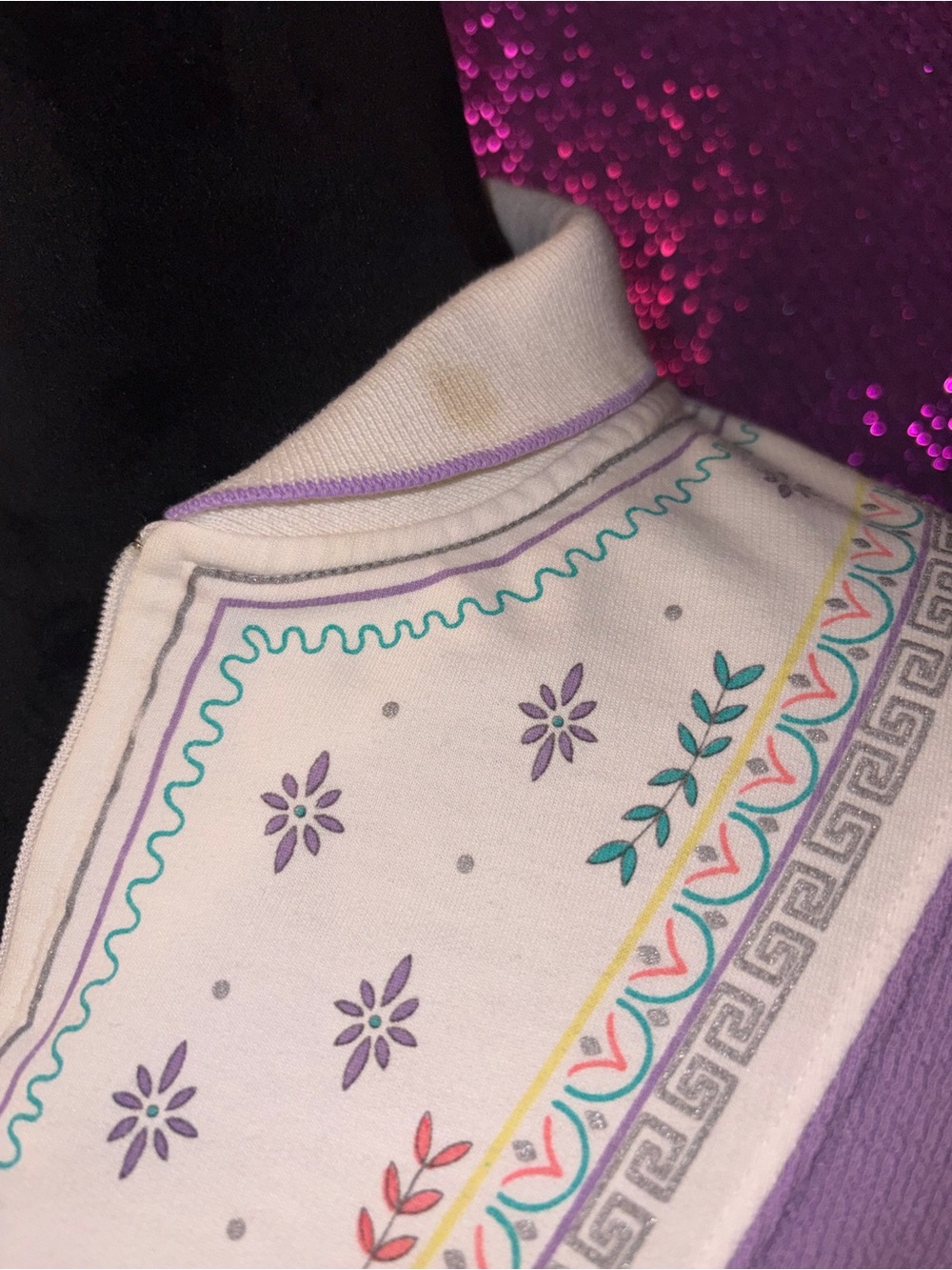 🆕💜Blast Lavender Embroidered Half Zip Sweatshirt Women’s 1X Plus - Picture 8 of 11